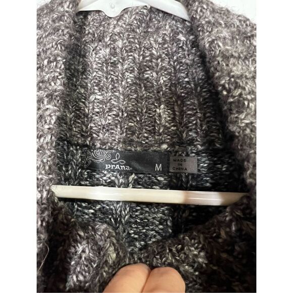 PrAna Angelica Duster Gray Woven Knit Sweater Jacket Coat - Picture 3 of 14